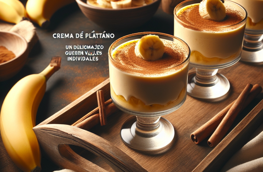 Crema de Plátano: Un Delicioso Viaje Gourmet en Vasitos Individuales