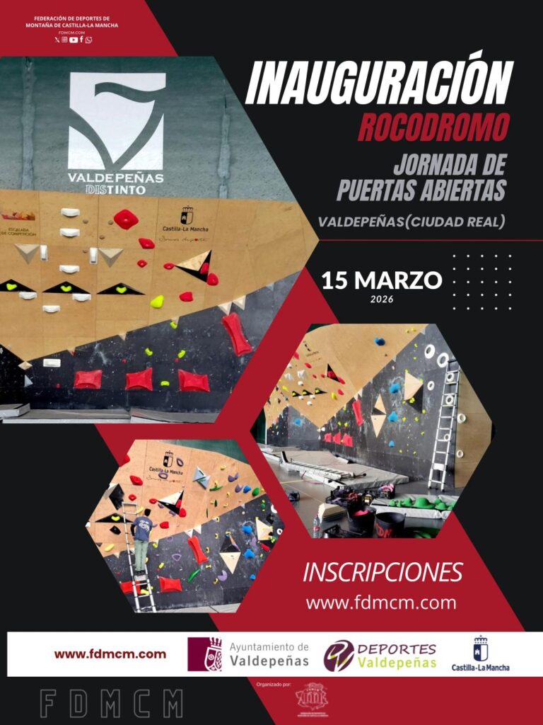 Valdepeñas se Sumerge en la Escalada: Inauguración del Rocódromo por la FDMCM con Puertas Abiertas