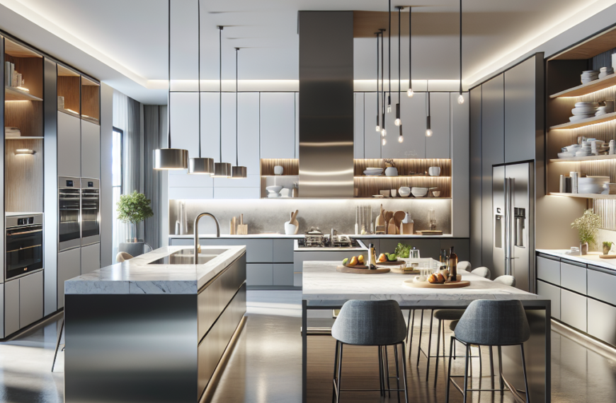 Cocinas Abiertas Modernas: Innovación, Funcionalidad y Materiales Premium