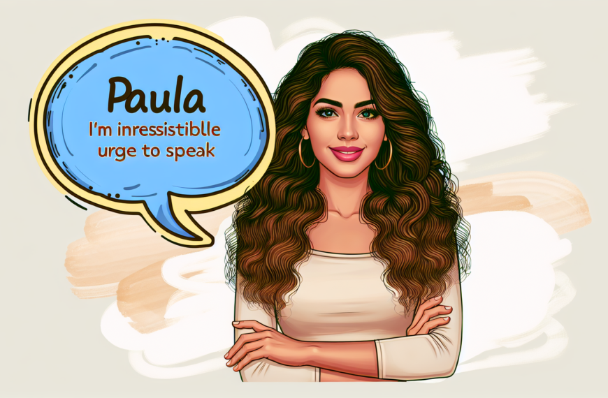 Paula y su irresistible necesidad de hablar