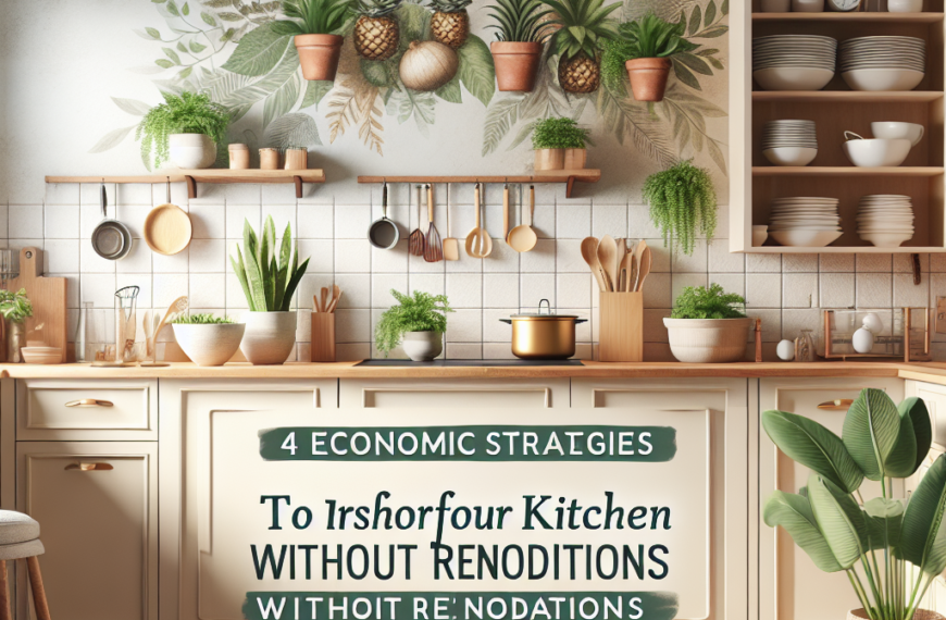 4 Estrategias Económicas para Transformar tu Cocina sin Renovaciones
