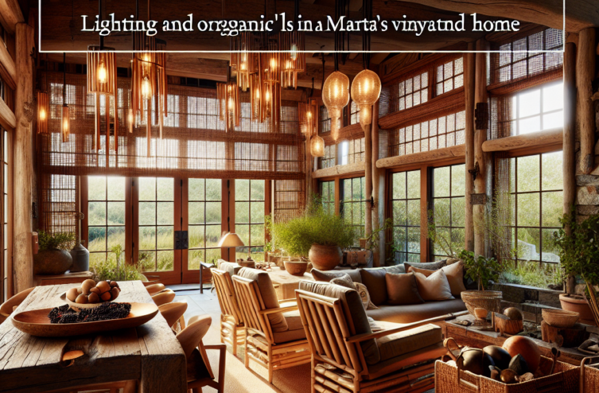 Encanto Natural: Iluminación y Materiales Orgánicos en una Vivienda de Martha’s Vineyard