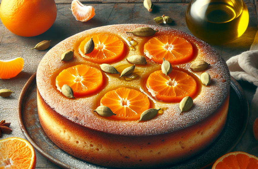 Bizcocho de Mandarina y Cardamomo con Aceite de Oliva: Receta Irresistiblemente Jugosa