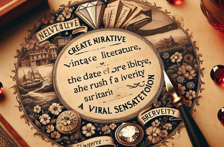 Una Joya Narrativa Breve que Se Convirtió en Sensación Viral: Descubre la Época como Nunca Antes