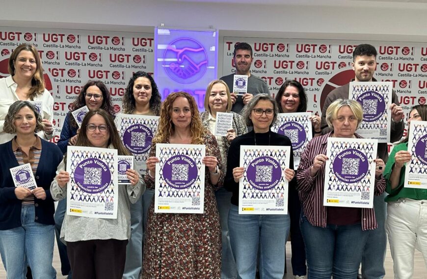 UGT Castilla-La Mancha Implementa Puntos Violetas en Todas Sus Sedes Provinciales para Combatir la Violencia de Género