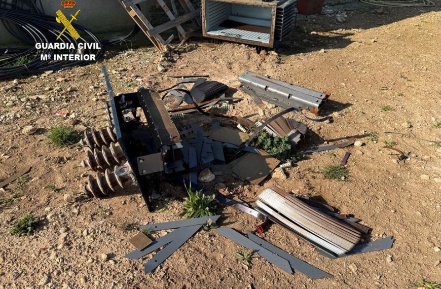 Detenidas dos personas e investigada una tercera por robos y hurtos en explotaciones agrícolas y transformadores eléctricos