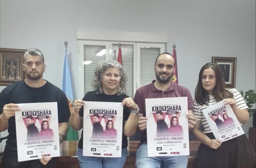 El Verano Cultural 2026 de Fuente el Fresno trae a Kiko & Shara en su gira del 20 aniversario como plato fuerte
