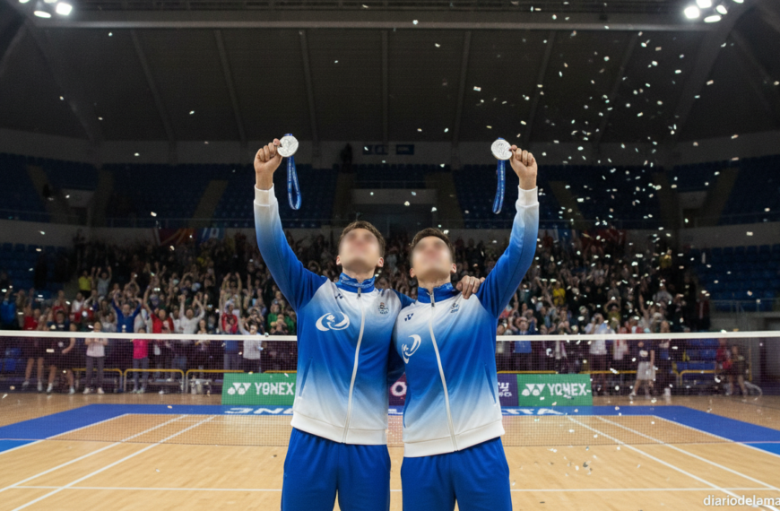 Alejandro González y Lucía Segovia, subcampeones de España de bádminton inclusivo en Granollers