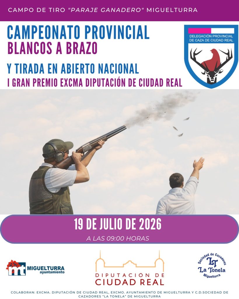 El Campo de Tiro de Miguelturra acoge el I Gran Premio Excma. Diputación de Ciudad Real de Blancos a Brazo, una cita abierta a tiradores de toda España