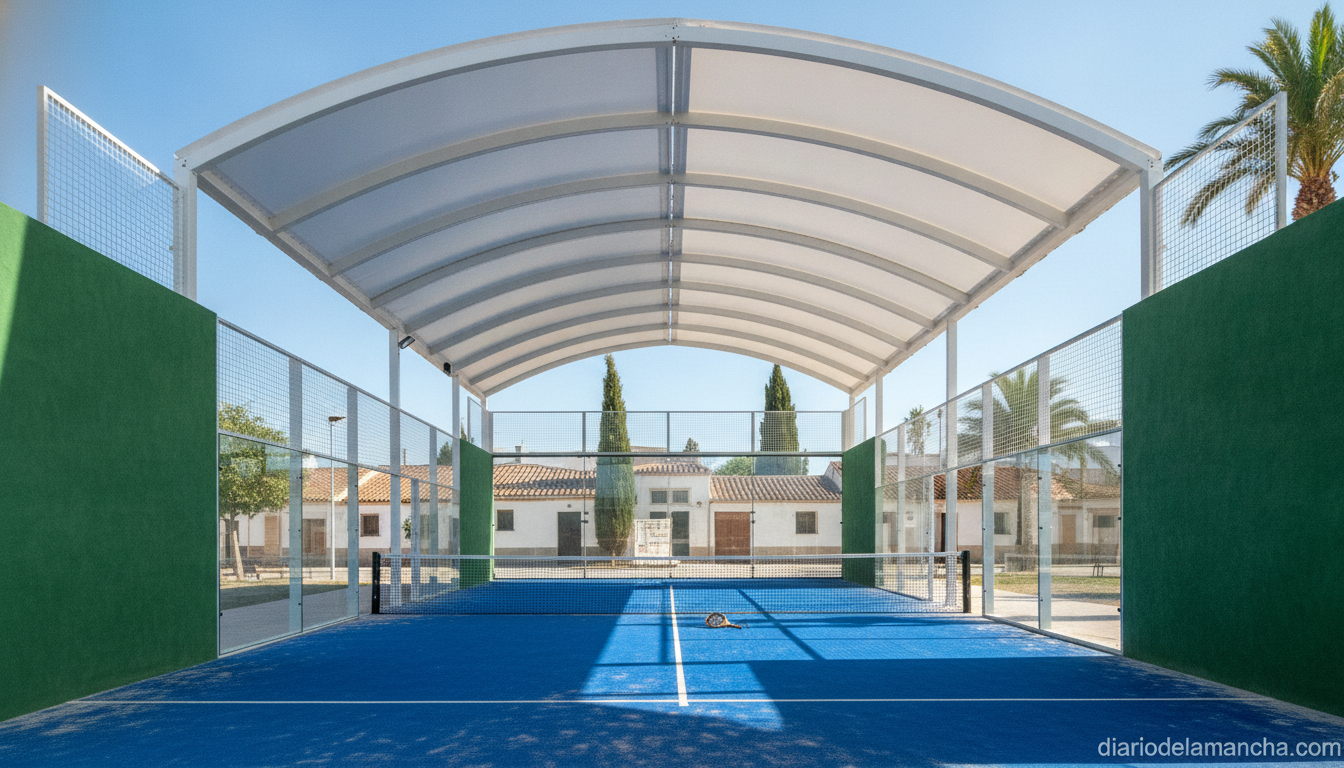Cinco Casas estrena este domingo su nueva pista cubierta de pádel
