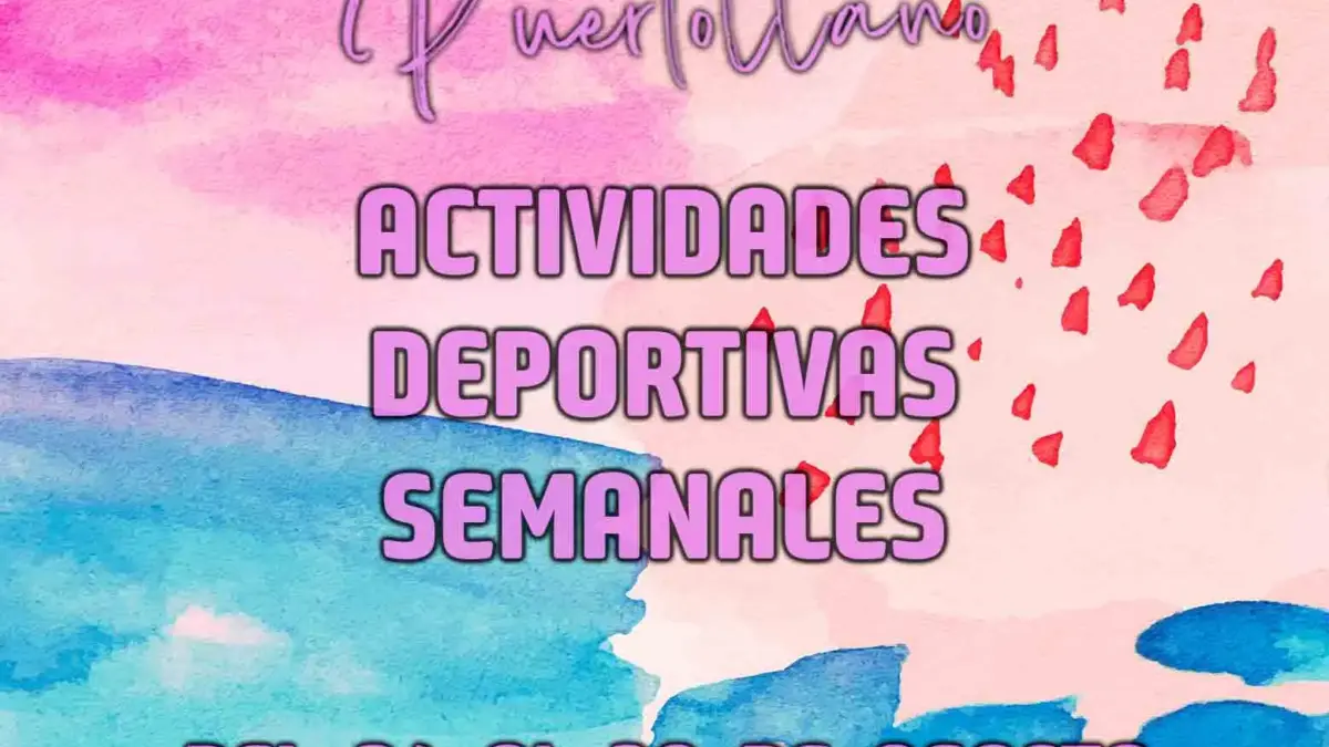 Cartel del Patronato Municipal de Deportes con las actividades deportivas semanales del 24 al 30 de agosto de 2026