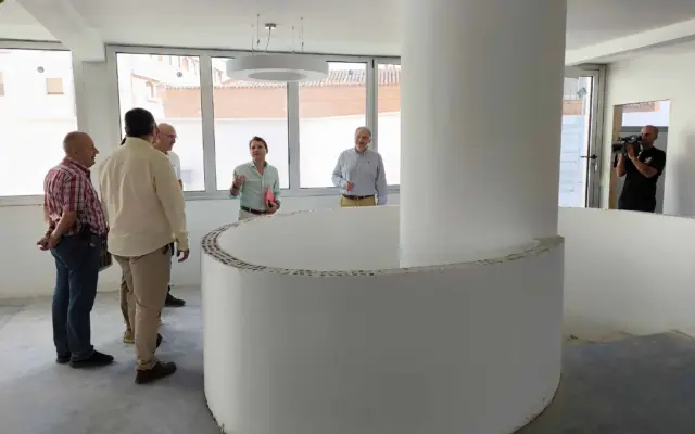 El alcalde Francisco Cañizares visita las obras de la Casa de la Cultura de Ciudad Real, edificio de Miguel Fisac