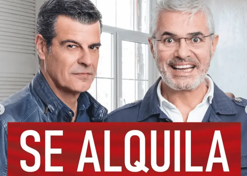 Cartel de la comedia Se alquila, con Agustín Bravo y Andoni Ferreño, en el Teatro Auditorio Francisco Nieva de Valdepeñas