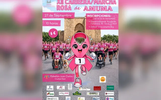 Representantes de AMUMA y del Ayuntamiento de Ciudad Real presentan la XII Carrera-Marcha Rosa