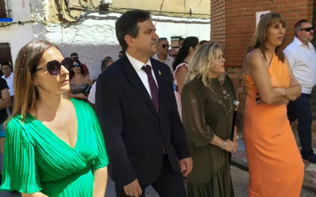 El presidente de la Diputación, Miguel Ángel Valverde, en las fiestas de San Juan Bautista de Puebla de Don Rodrigo