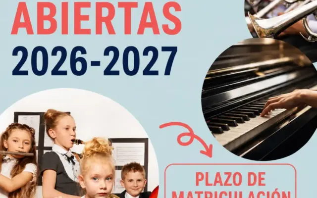 Matrícula extraordinaria del 1 al 11 de septiembre en la Escuela de Música y Danza de Miguelturra, curso 2026-2027