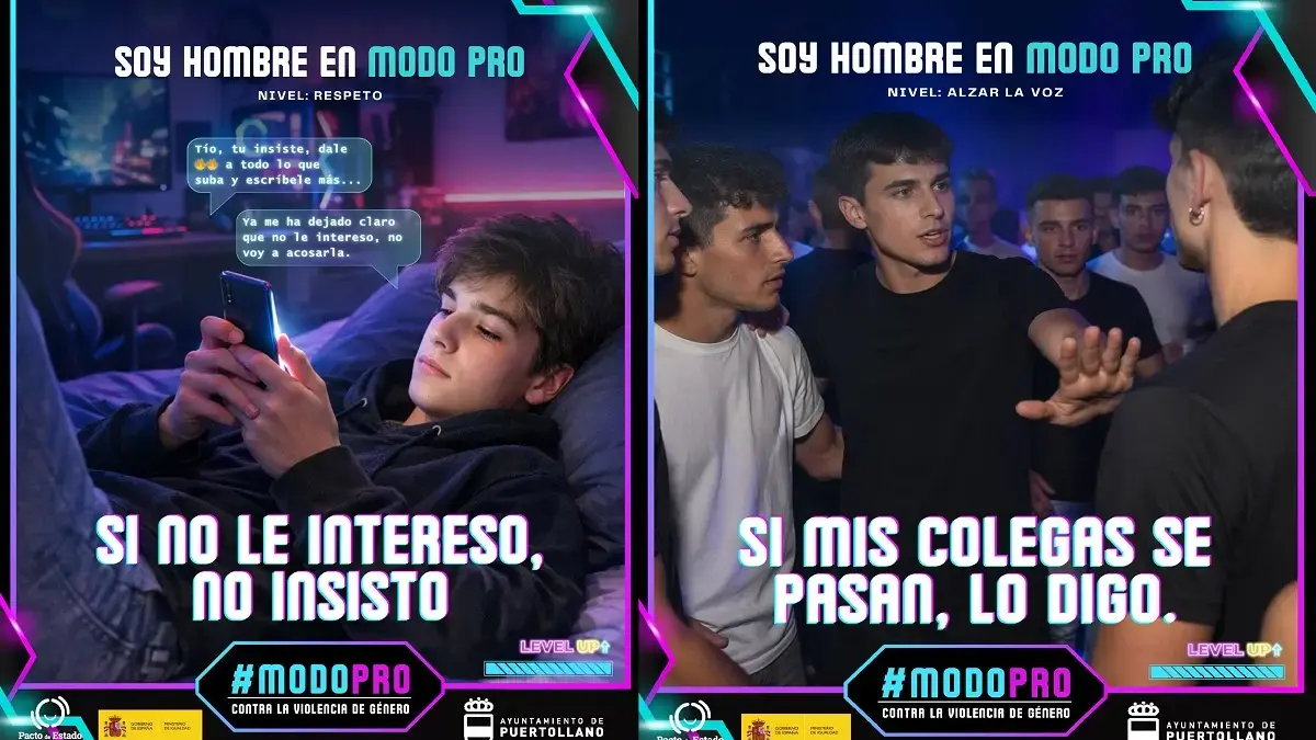 Cartel de la campaña Hombres en modo pro contra la violencia de género