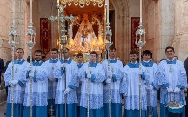 La Virgen del Prado durante su procesión por las calles de Ciudad Real