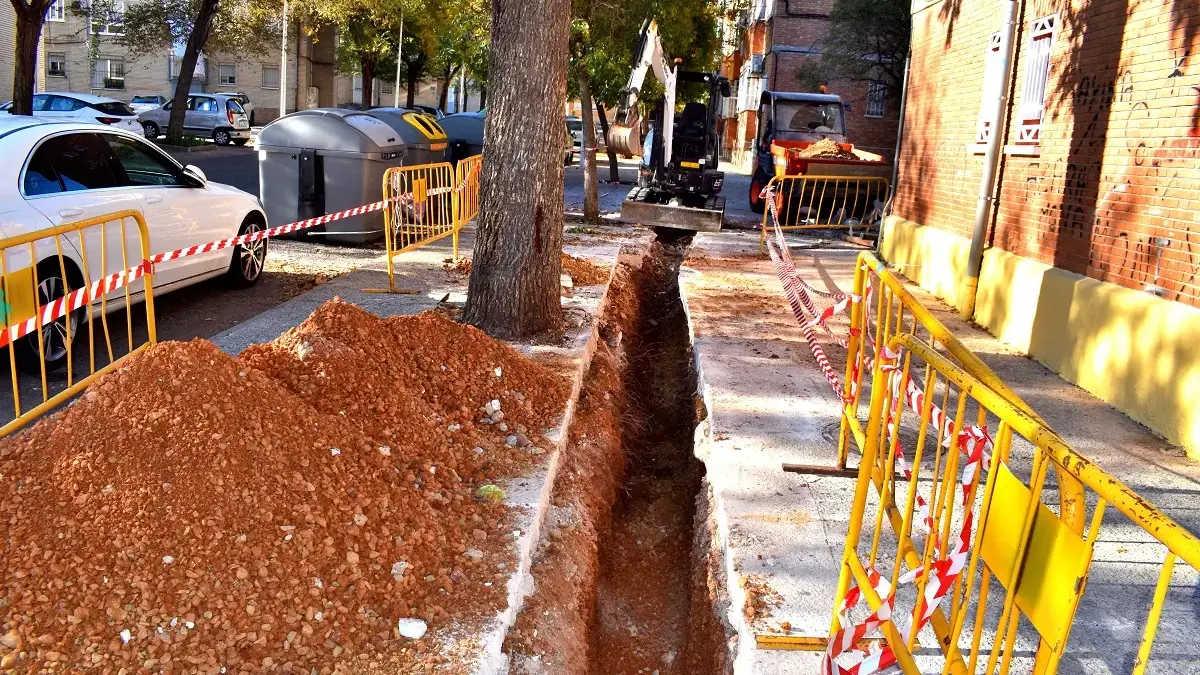 Obras de renovación de la red de abastecimiento de agua en Puertollano