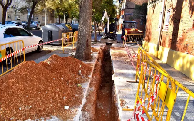 Obras de renovación de la red de abastecimiento de agua en Puertollano