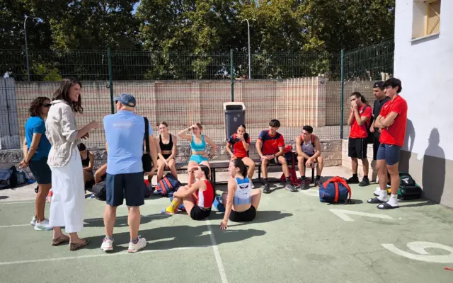 La atleta olímpica Ruth Beitia durante su visita a Ciudad Real por la Semana Europea del Deporte
