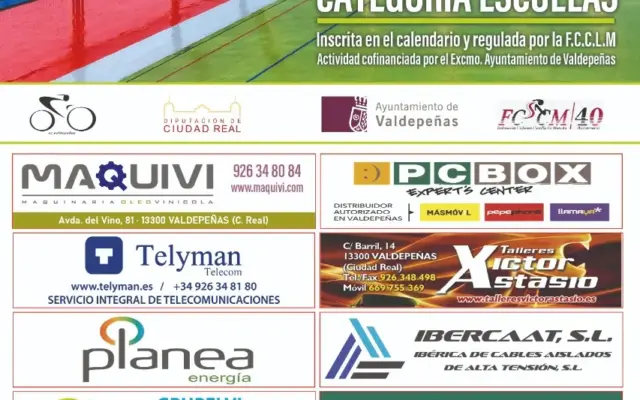 Cartel del V Trofeo Velódromo-Ayuntamiento de Valdepeñas