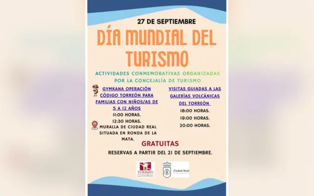 Cartel promocional del Dia Mundial del Turismo en Ciudad Real