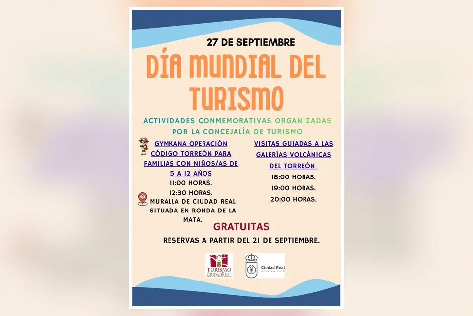 Cartel promocional del Dia Mundial del Turismo en Ciudad Real