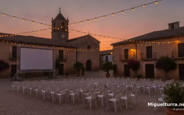 Cine de verano al aire libre en la Plaza de la Virgen de Miguelturra