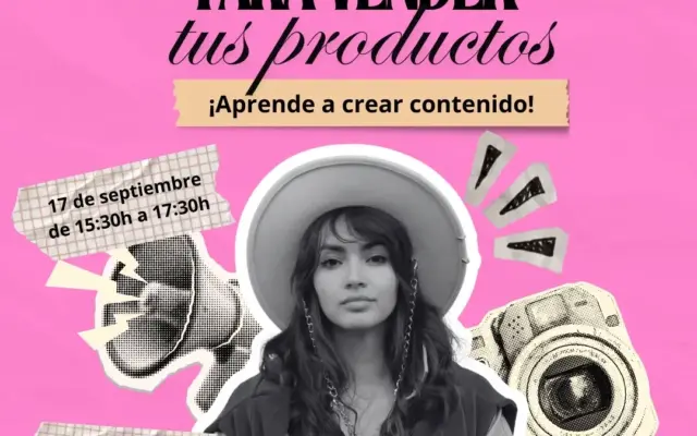 Cartel del curso TikTok para vender tus productos en Puertollano