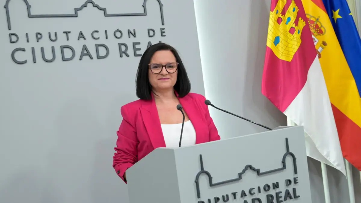 Tramo de carretera provincial de la red de la Diputación de Ciudad Real en la zona de Manzanares y Tomelloso