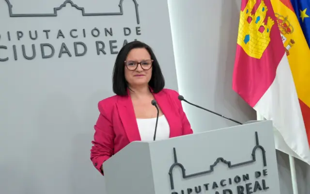 Tramo de carretera provincial de la red de la Diputación de Ciudad Real en la zona de Manzanares y Tomelloso