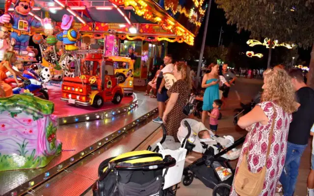 Atracciones del Recinto Ferial José Mota de Puertollano durante las fiestas de septiembre
