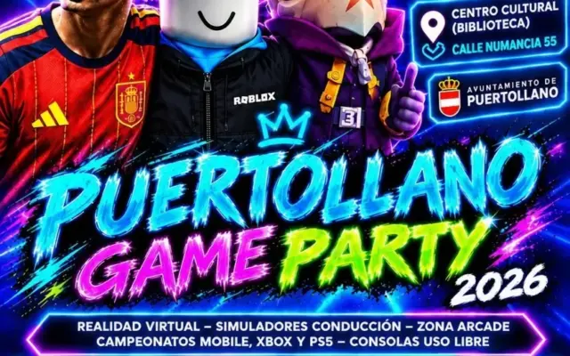 Cartel del Puertollano Game Party, evento de videojuegos del 10 de octubre de 2026
