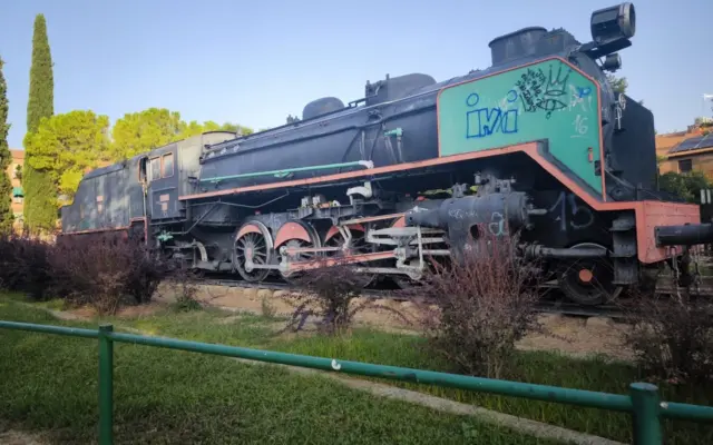 Locomotora Mikado en el Parque de Santo Tomás de Villanueva de Ciudad Real