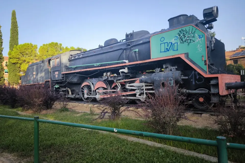 Locomotora Mikado en el Parque de Santo Tomás de Villanueva de Ciudad Real