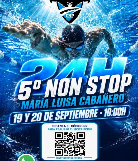 Cartel de la 5ª edición de las 24 Horas Non Stop del Club Natación Puertollano