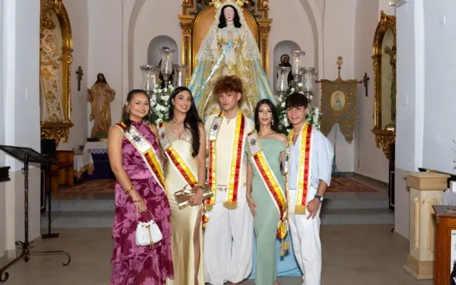 Reina y damas de honor de la Feria y Fiestas de la Merced 2026 de Herencia