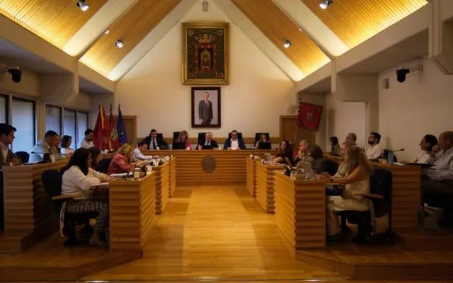 Salón de Plenos del Ayuntamiento de Ciudad Real durante la sesión de septiembre
