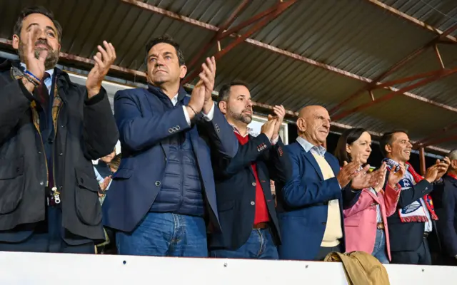 Aficionados en el Campo Municipal Manuel Delgado Meco durante el partido de Copa del Rey entre el Sporting de Alcázar y el Málaga CF
