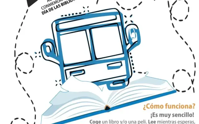 Cartel informativo de la Biblioparada, Día de las Bibliotecas en Alcázar de San Juan