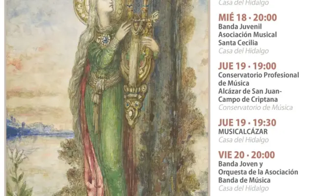 Cartel del Ciclo de Música de Santa Cecilia 2026 en Alcázar de San Juan