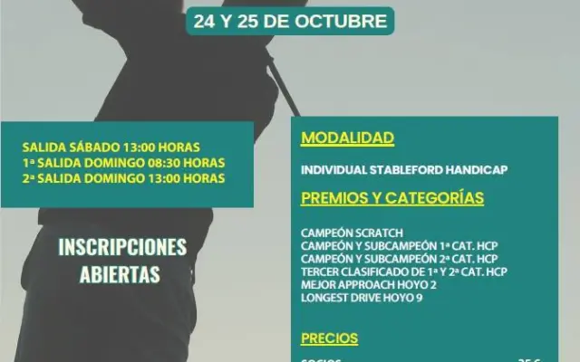 Jugadores en el campo de Golf Ciudad Real durante el XVII Torneo del Ayuntamiento
