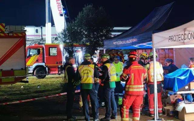 Voluntarios de Protección Civil de Valdepeñas en el dispositivo de Urda