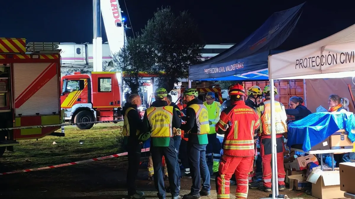 Voluntarios de Protección Civil de Valdepeñas en el dispositivo de Urda