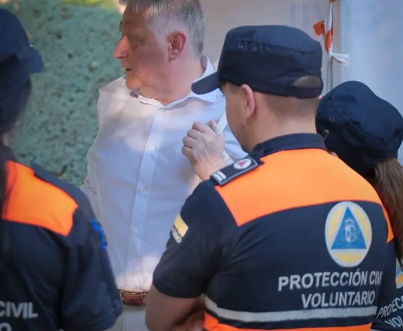 Vehículo de Protección Civil del Ayuntamiento de Ciudad Real movilizado tras el accidente ferroviario de Urda