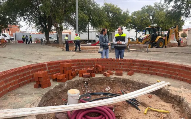 Obras de renovación del Parque de Castilla-La Mancha en Herencia
