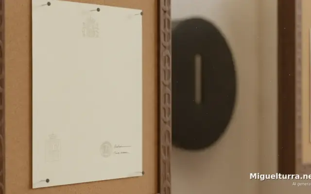 Tablón de anuncios municipal con información sobre el censo electoral en Miguelturra