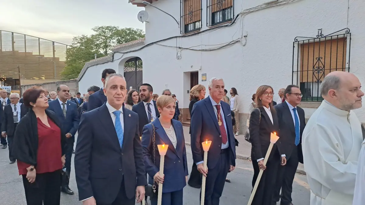 Procesión del Jubileo de las Hermandades Marianas en Almodóvar del Campo, con cofradías de la provincia de Ciudad Real