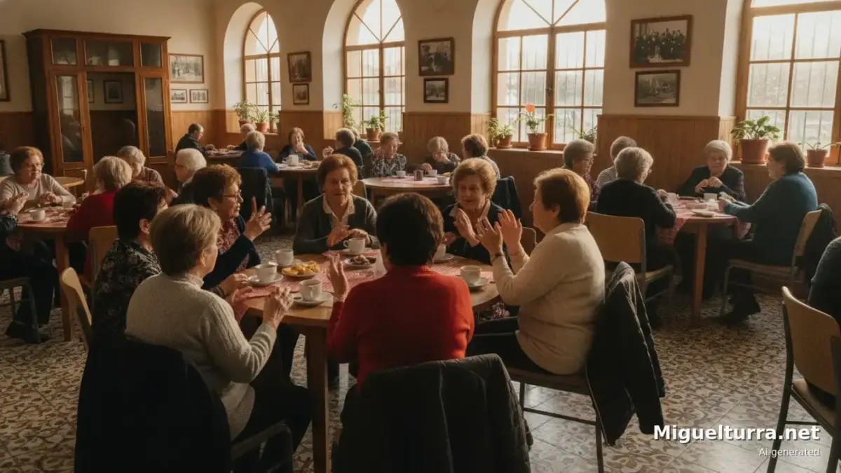 Mujeres conversando en un encuentro comunitario, imagen ilustrativa generada con IA